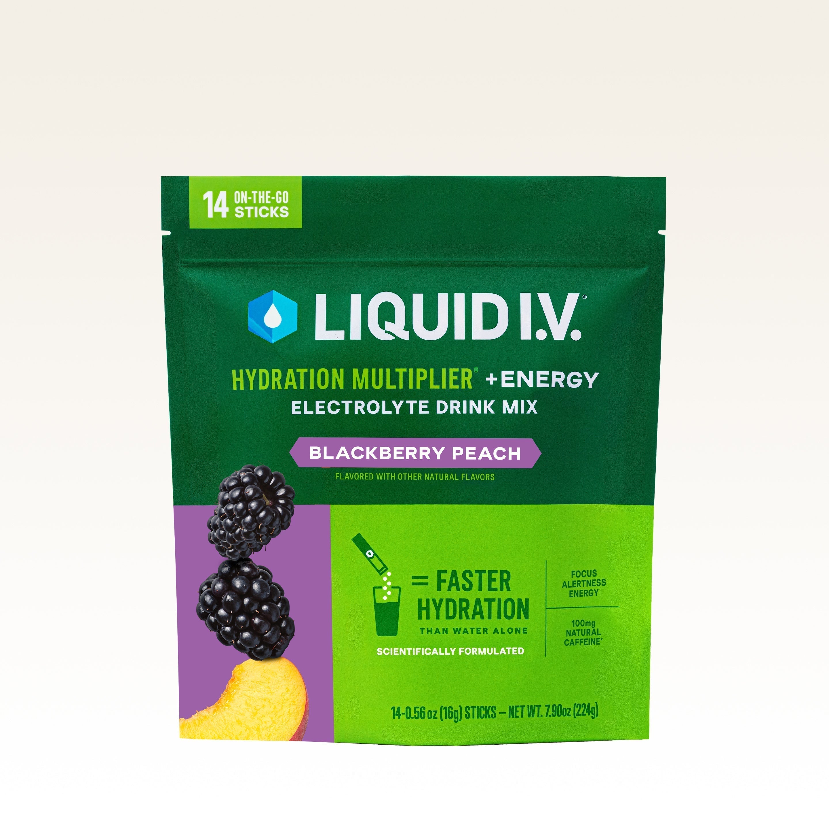 Blackberry Peach Hydration Multiplier® +Energy - Clean Focus