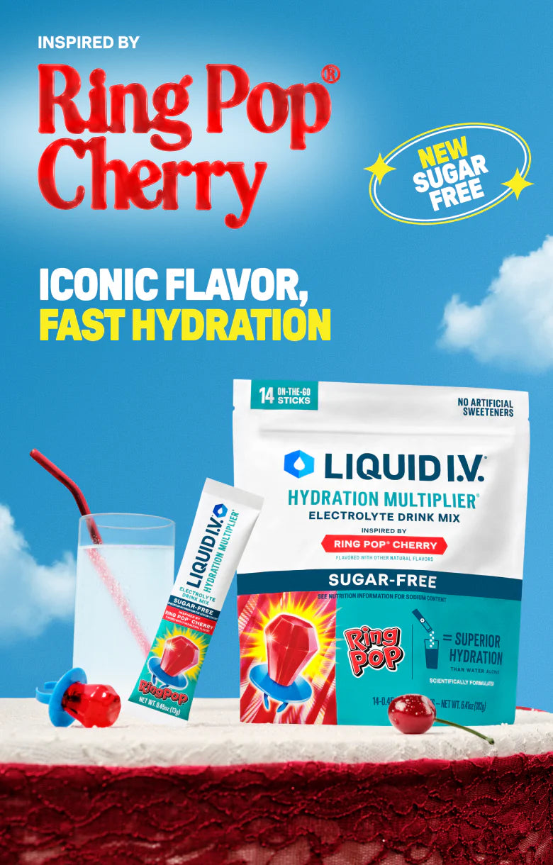 Ring Pop® Cherry Hydration Multiplier® Sugar-Free - Bright Flow